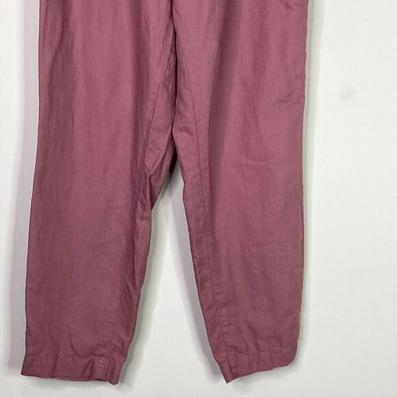 LOFT 2020 Linen Cotton Paper Bag High Waist Pants Women’s Size Medium - Picture 5 of 9